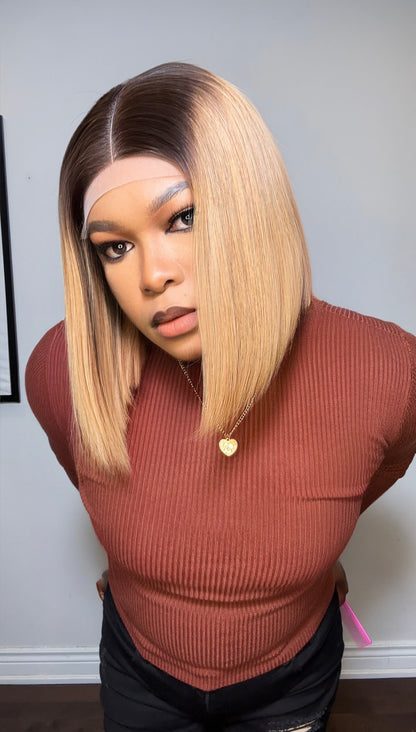 RAW SE LACE CLOSURE BOB WIG (OMBRÉ BLONDE)