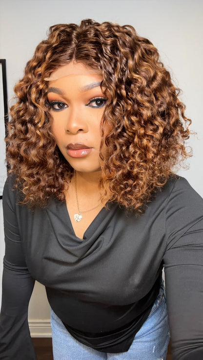 FAB CURLY DD T CLOSURE LUXURY WIG (CUSTOM COLOR)