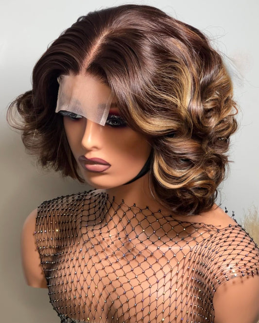 SDD LAYERED WAVY BOB WIG (CUSTOM COLOUR)