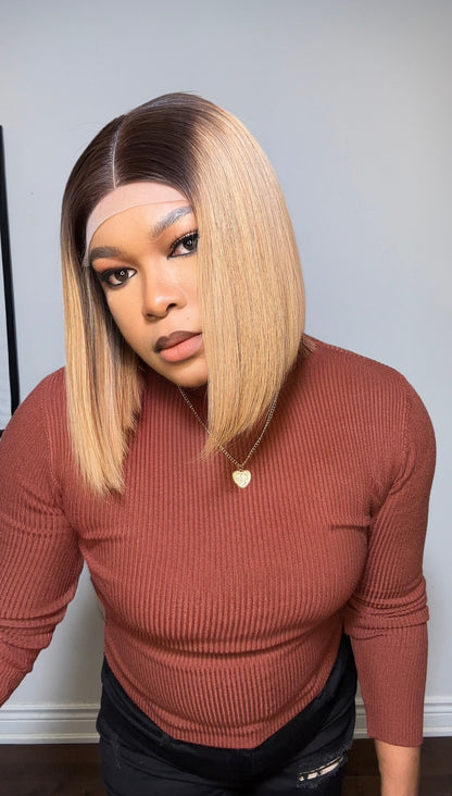 RAW SE LACE CLOSURE BOB WIG (OMBRÉ BLONDE)