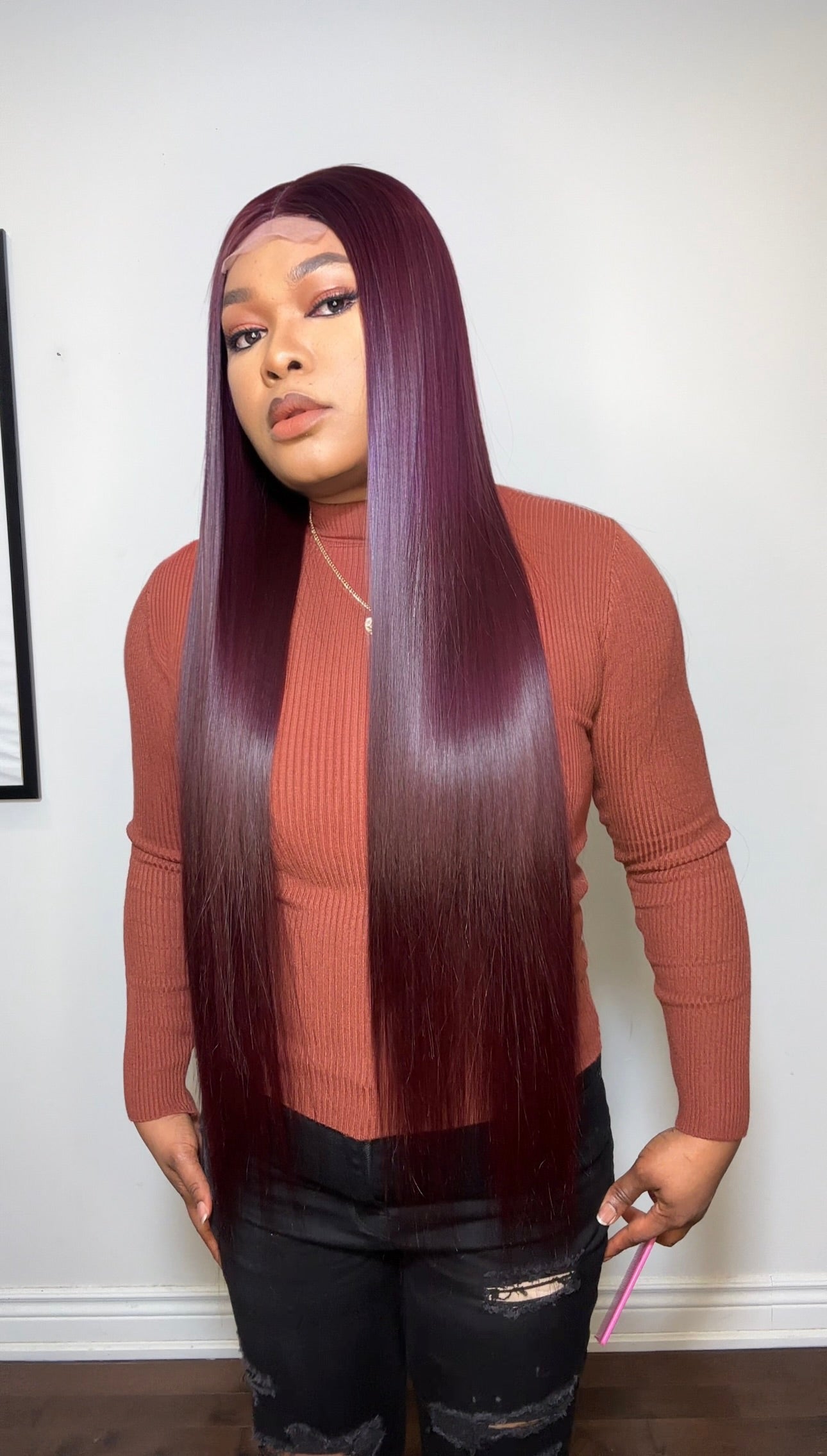 RAW STRAIGHT LUXURY WIG (WINE)