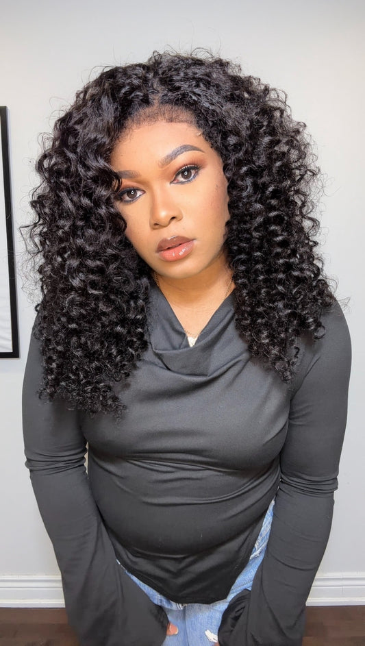 FAB BOUNCY KINKY CURLS 4C EDGE GLUELESS HD LACE WIG