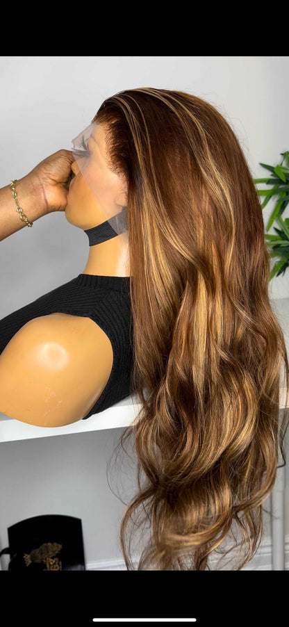 FAB DOUBLE DRAWN HIGHLIGHTS LUXURY LACE FRONTAL WIG