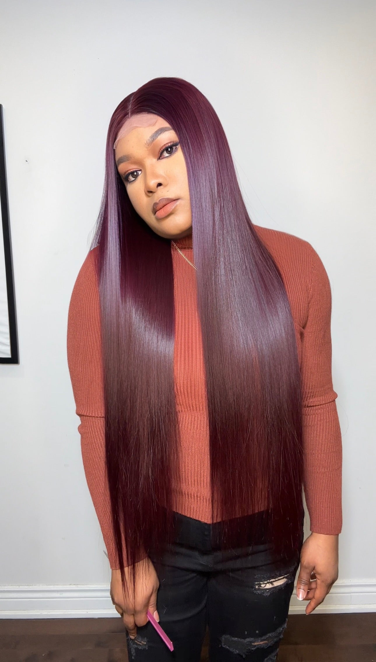 RAW STRAIGHT LUXURY WIG (WINE)