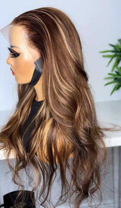 FAB DOUBLE DRAWN HIGHLIGHTS LUXURY LACE FRONTAL WIG