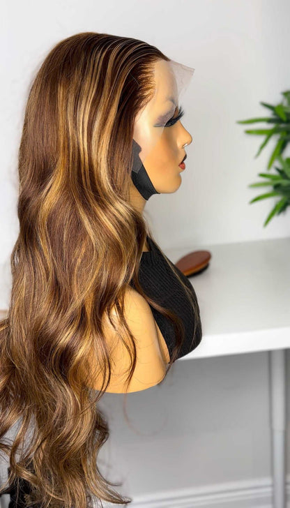 FAB DOUBLE DRAWN HIGHLIGHTS LUXURY LACE FRONTAL WIG