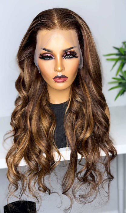 FAB DOUBLE DRAWN HIGHLIGHTS LUXURY LACE FRONTAL WIG