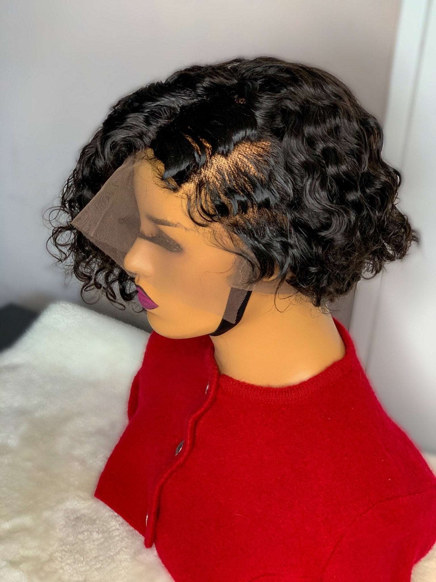 FAB CURLY PIXIE SIDE CUT FULL LACE LUXURY WIG - Fab Beauty Supplies