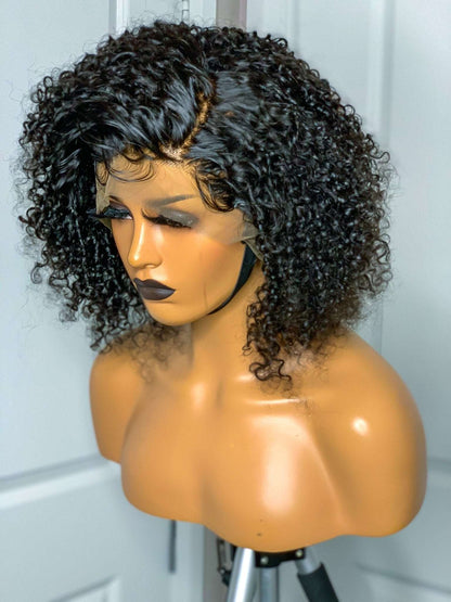 FAB DOUBLE DRAWN TIGHT CURLS LACE FRONTAL LUXURY WIG - Fab Beauty Supplies