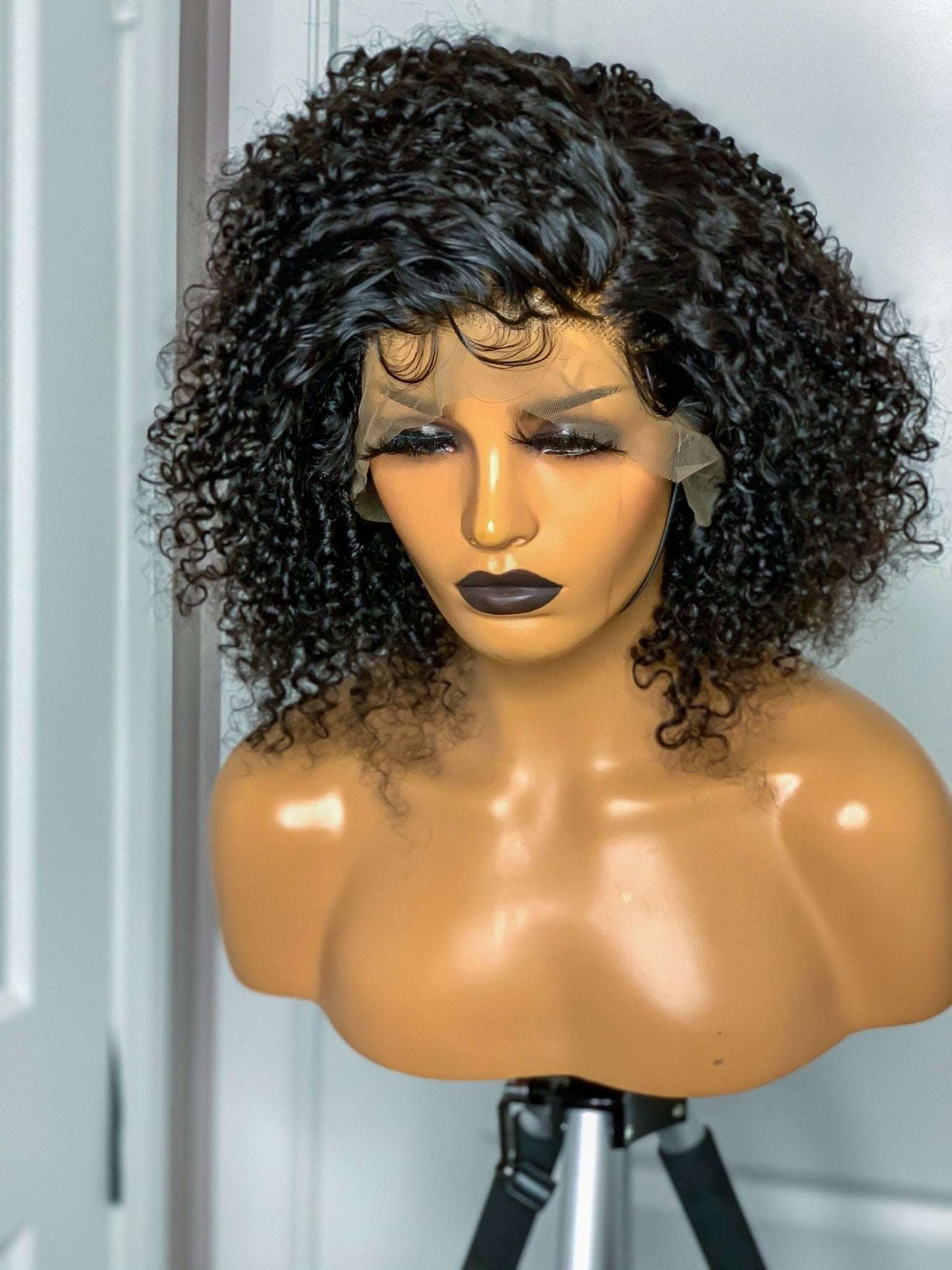 FAB DOUBLE DRAWN TIGHT CURLS LACE FRONTAL LUXURY WIG - Fab Beauty Supplies