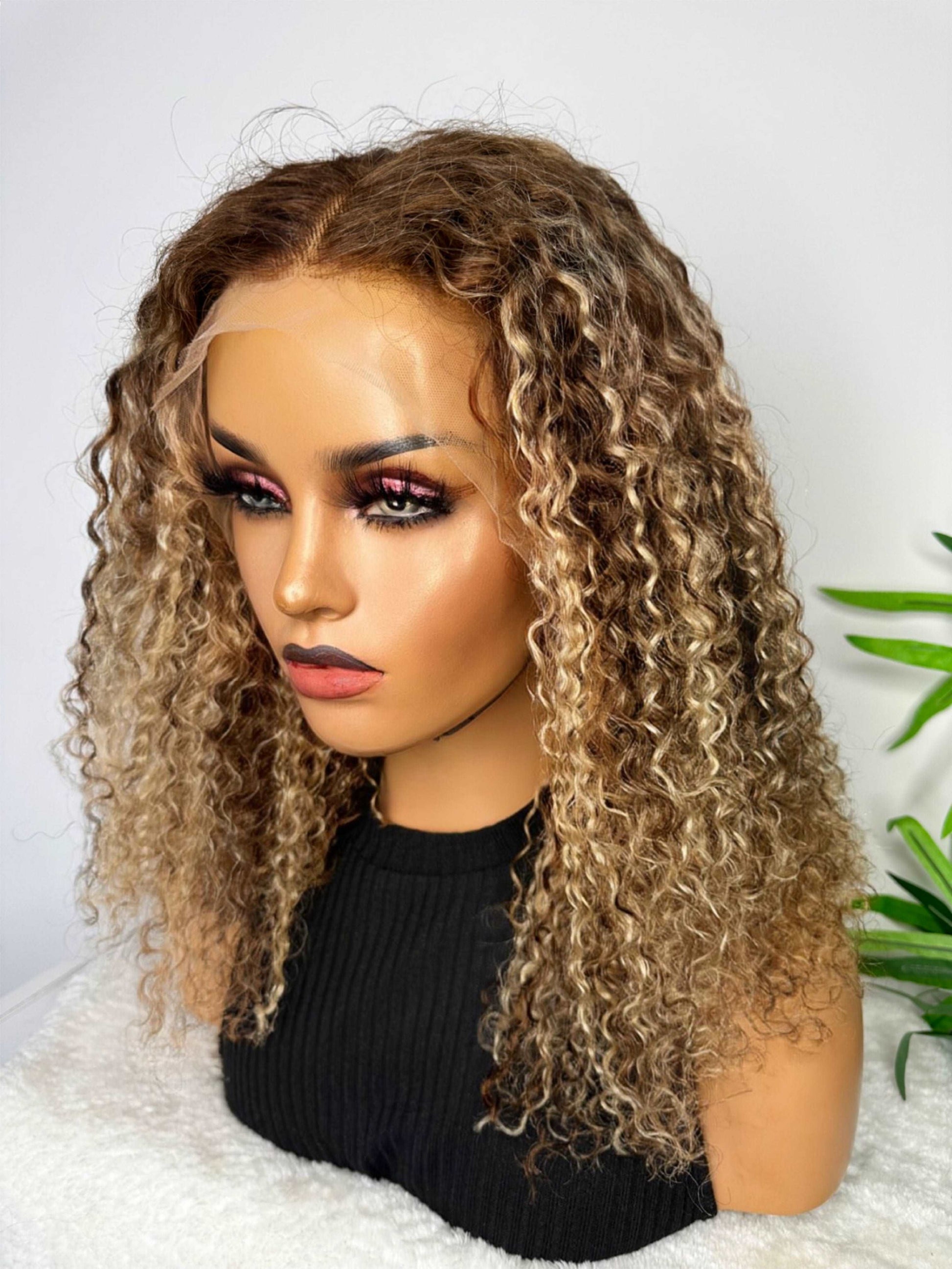 FAB BROWN WITH BLONDE HIGHLIGHTS LUXURY LACE FRONTAL WIG