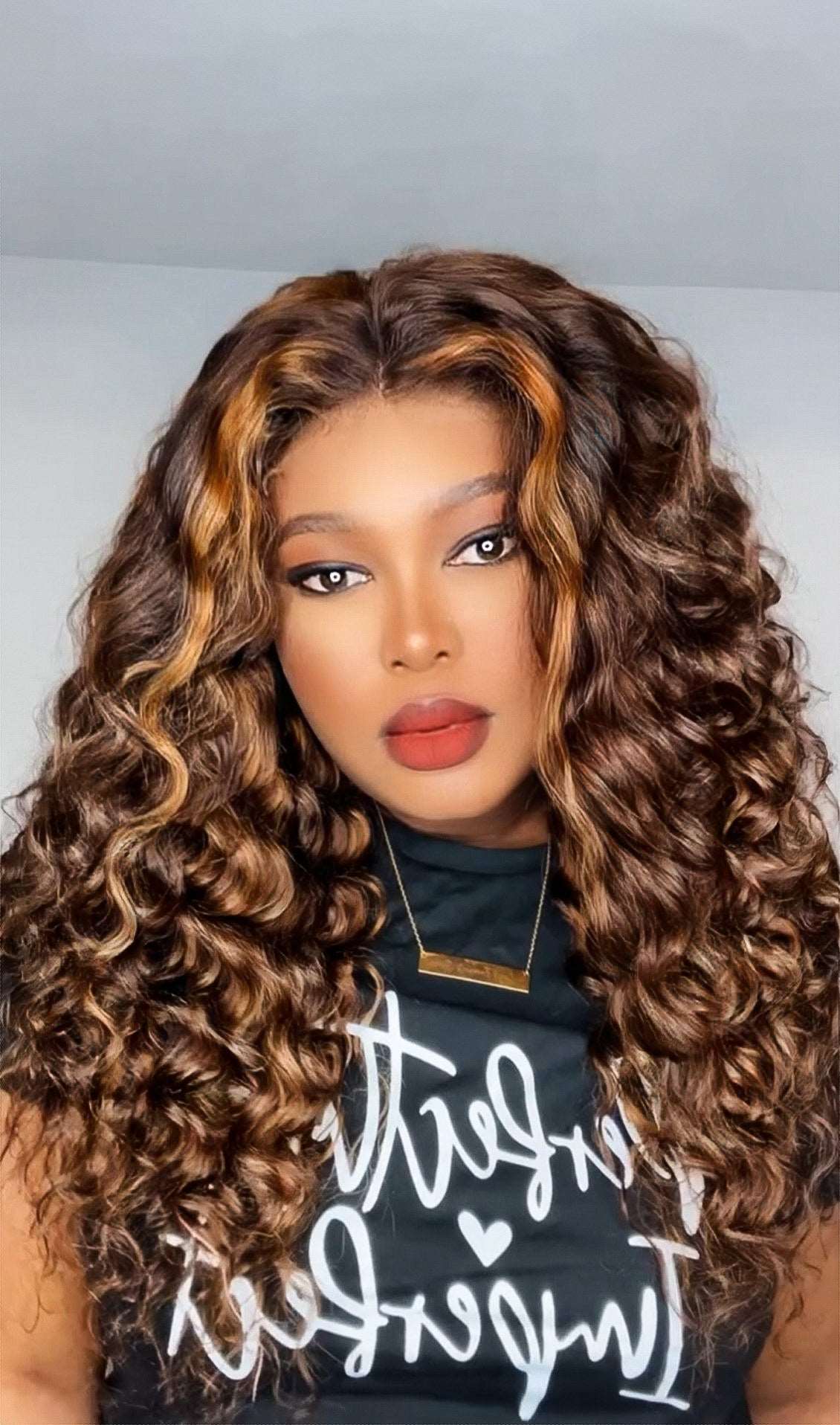 FAB HONEY HIGHLIGHTS DEEP WAVE LUXURY HD LACE WIG