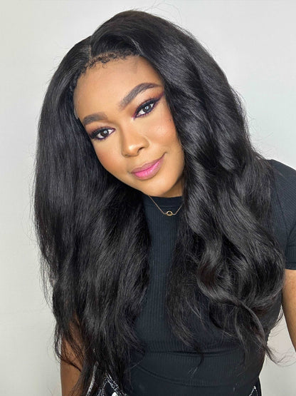 FAB KINKY STRAIGHT 4C EDGE GLUELESS HD LACE WIG