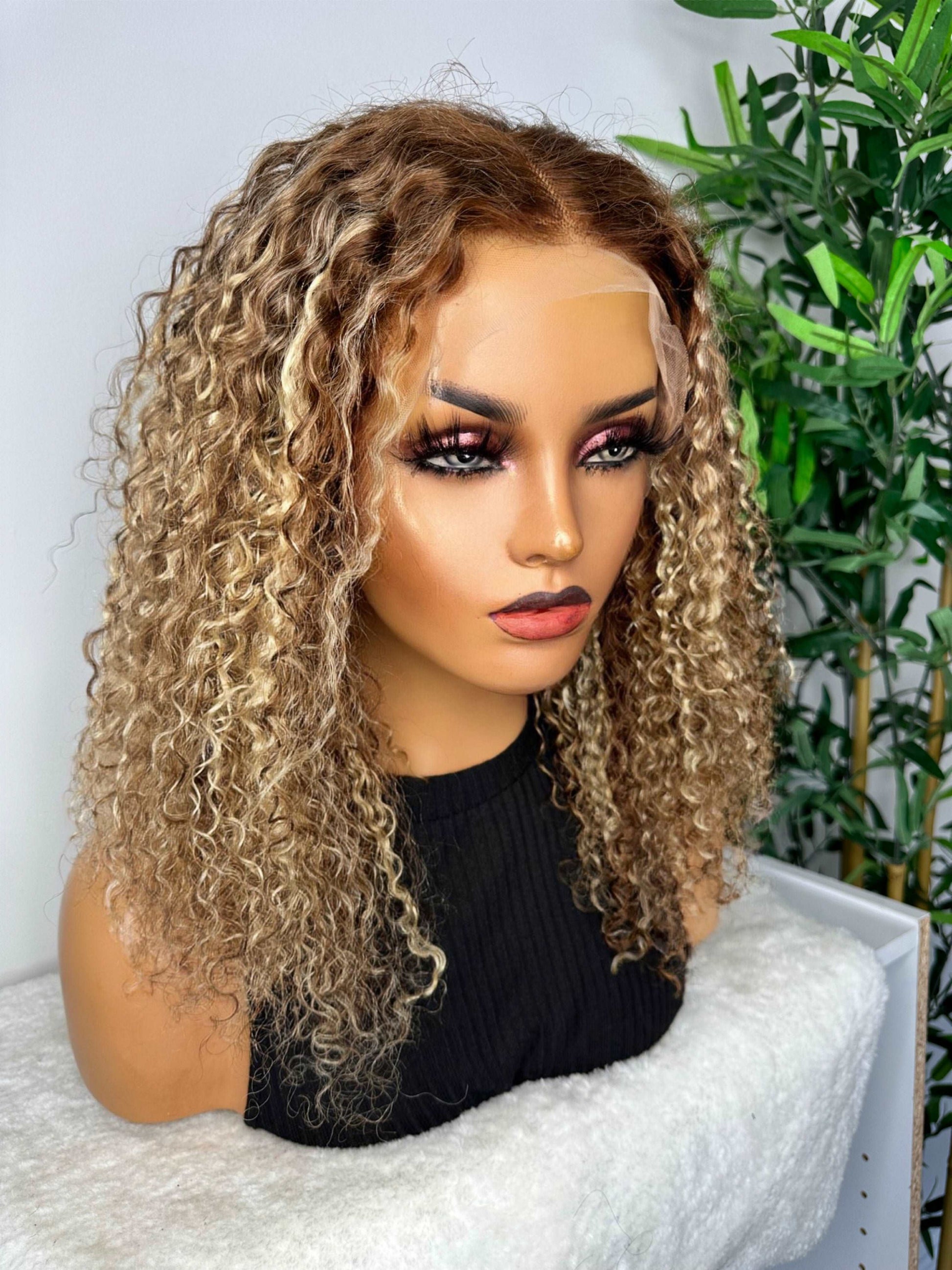 FAB BROWN WITH BLONDE HIGHLIGHTS LUXURY LACE FRONTAL WIG