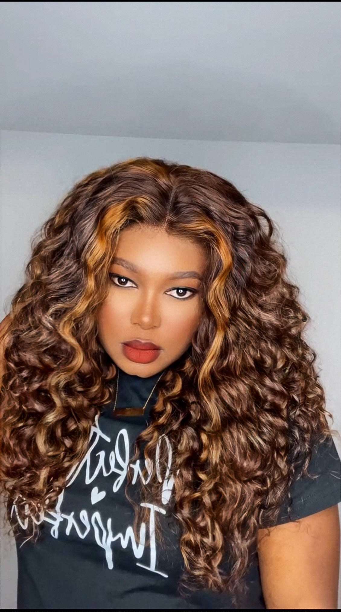 FAB HONEY HIGHLIGHTS DEEP WAVE LUXURY HD LACE WIG