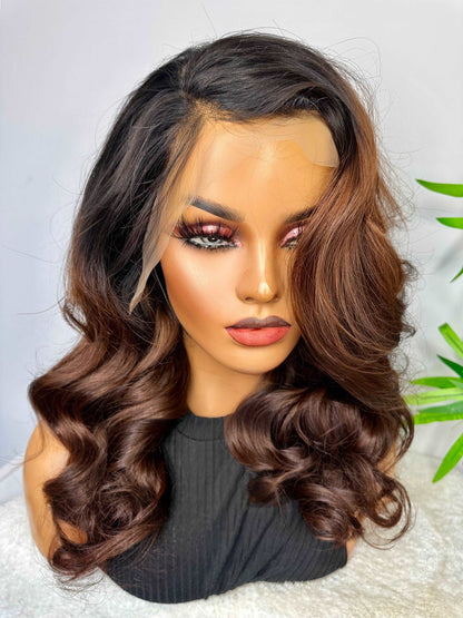 FAB DOUBLE DRAWN CHOCOLATE LUXURY LACE FRONTAL WIG